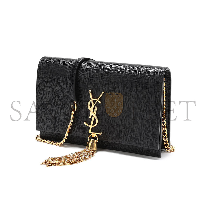 Y*L kate monogram tassel chain wallet in grain de poudre embossed leather 452159 (19*12.5*4cm)